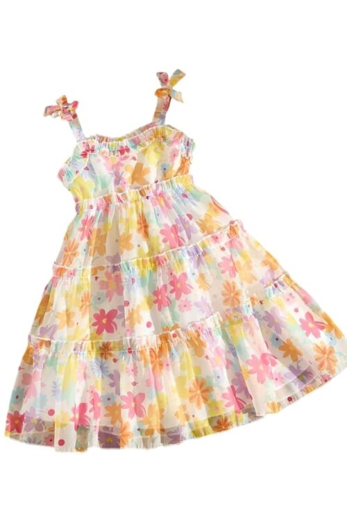 Girl’s Korean Zari Lycra Frock Dress for Girls