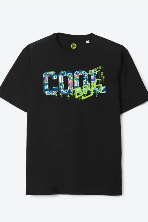 Boys Oversized Cotton Printed T-Shirt