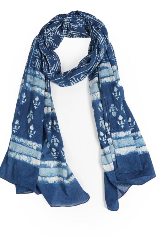 Printed Cotton Scarf for Women, Lightweight Soft Scarves Stoles